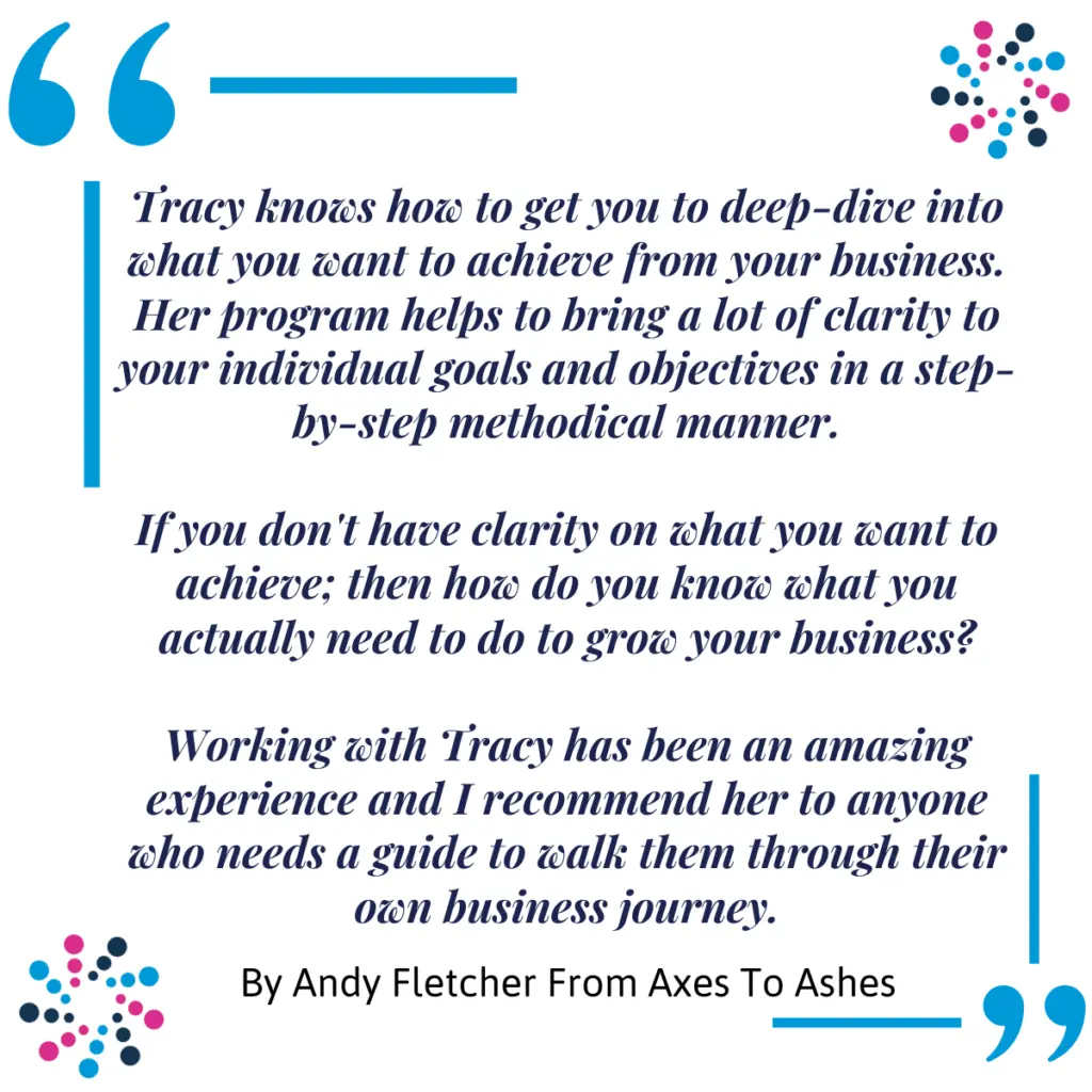 Group Mentoring Program: Client testimonial from Andy Fletcher from Axes To Ashes