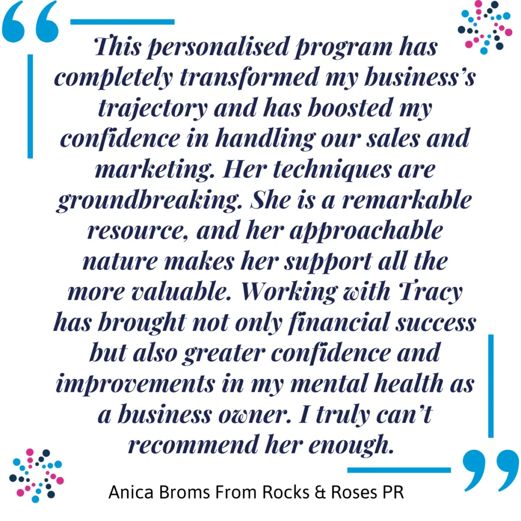 Personal Program: Client testimonial from Anica Broms, Managing Director of Rocks & Roses PR