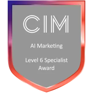 About Tracy Heatley: CIM AI Marketing Specialist award bade